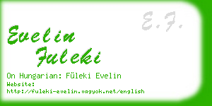 evelin fuleki business card