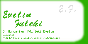 evelin fuleki business card
